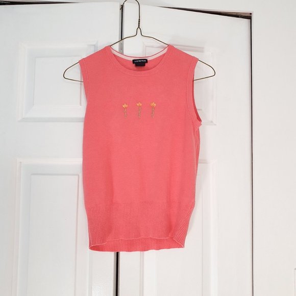 Embroidered Sleeveless sweater - Picture 2 of 4